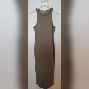 Good American Khaki Midi Dress